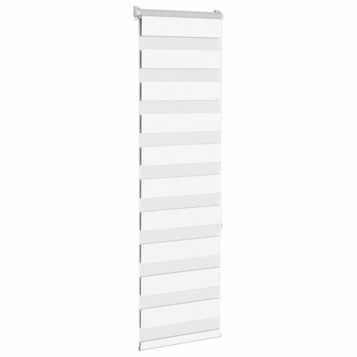 Zebragardin - hvid 50×150 cm, stofbredde 45,9 cm, polyester