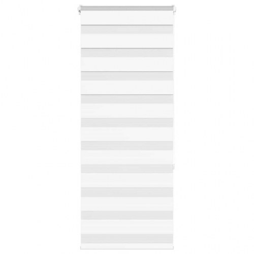 Zebragardin - hvid 60×150 cm, stofbredde 55,9 cm, polyester