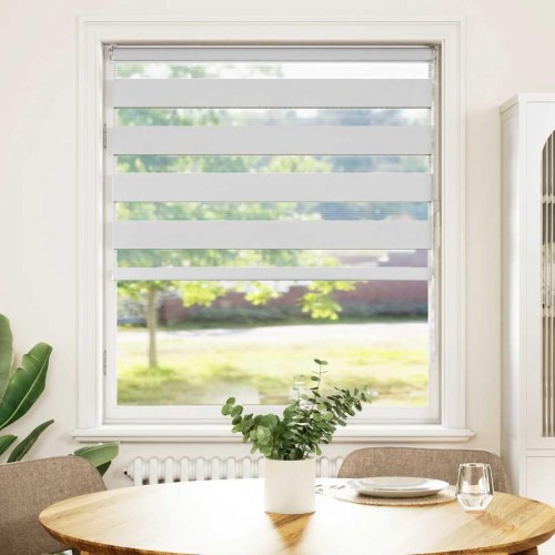 Zebragardin hvid 115×150 cm - stofbredde 110,9 cm, polyester
