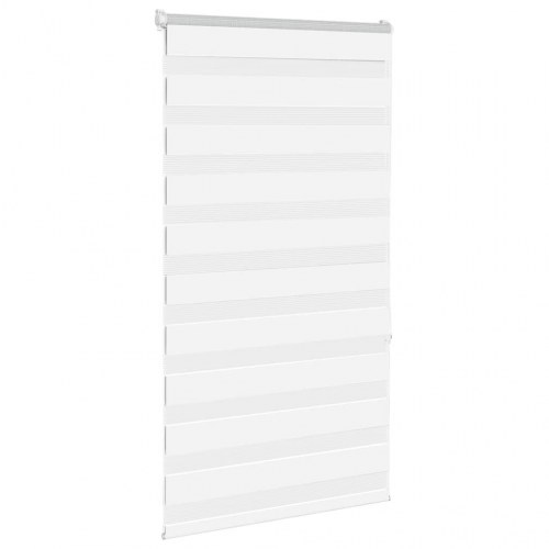 Zebragardin - hvid 90×150 cm, stofbredde 85,9 cm, polyester