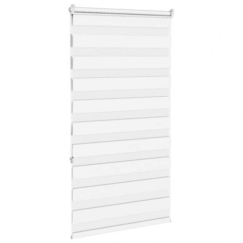 Zebragardin - hvid 90×150 cm, stofbredde 85,9 cm, polyester