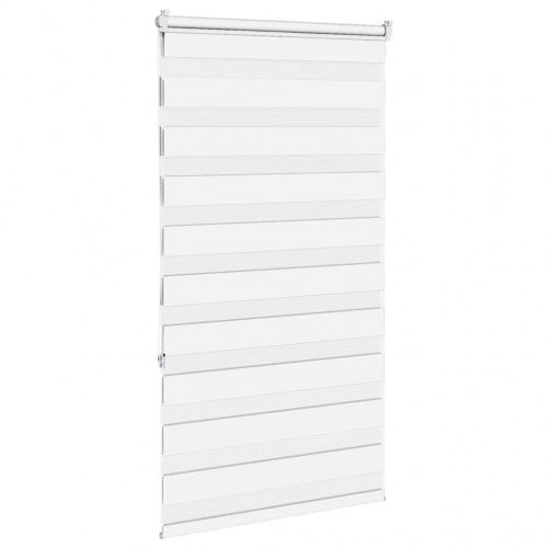 Zebragardin - hvid 80×150 cm, stofbredde 75,9 cm, polyester