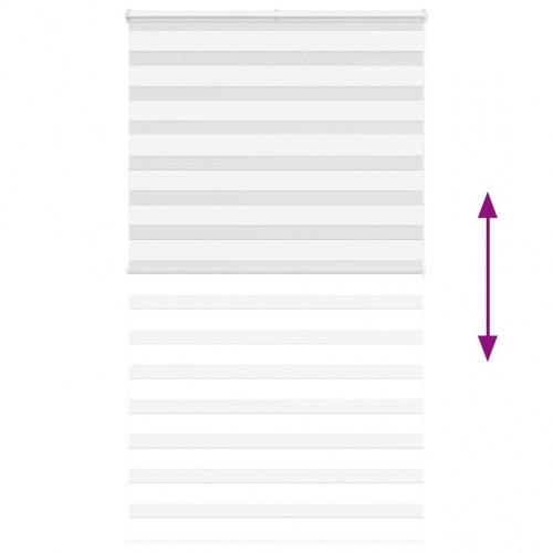 Zebragardin - hvid 120×200 cm, stofbredde 115,9 cm, polyester