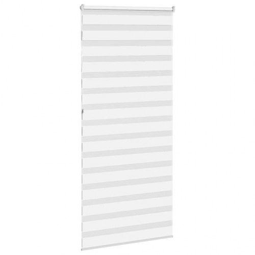 Zebragardin - hvid 105 × 230 cm, stofbredde 100,9 cm, polyester