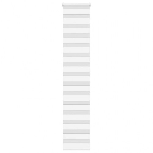 Zebragardin - hvid 45×200 cm, stofbredde 40,9 cm, polyester