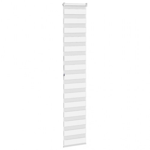 Zebragardin - hvid 45×200 cm, stofbredde 40,9 cm, polyester