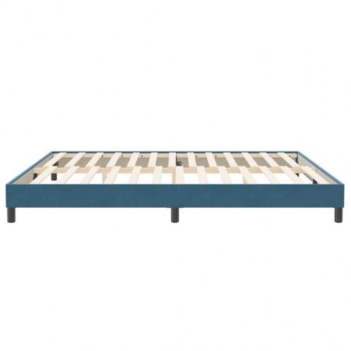 Sengeramme i fløjl - 200 × 210 cm, mørkeblå