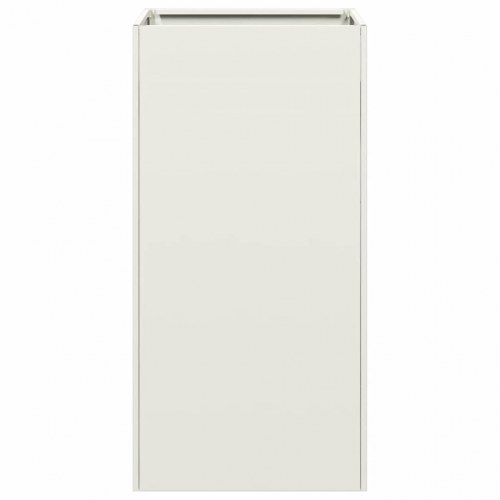 Plantekasse i hvid koldvalset stål - 40×40×80 cm