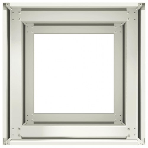 Plantekasse i hvid koldvalset stål - 40×40×80 cm