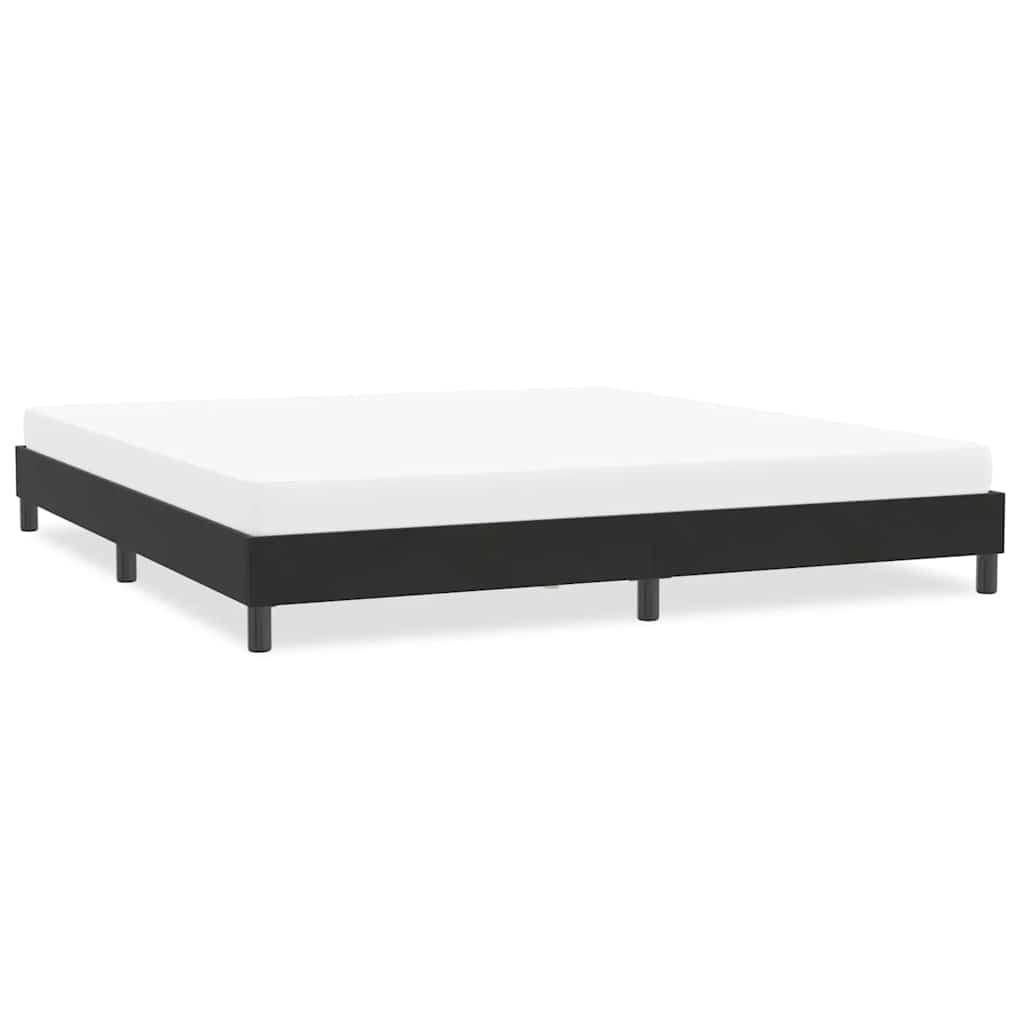 Sengeramme i fløjl - 200 x 210 cm, sort, uden madras