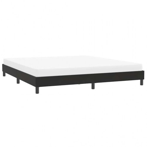 Sengeramme i fløjl - 200 x 210 cm, sort, uden madras