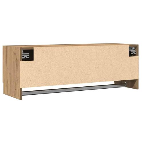 Garderobeskab 100x32,5x35 cm konstrueret træ kunsteg