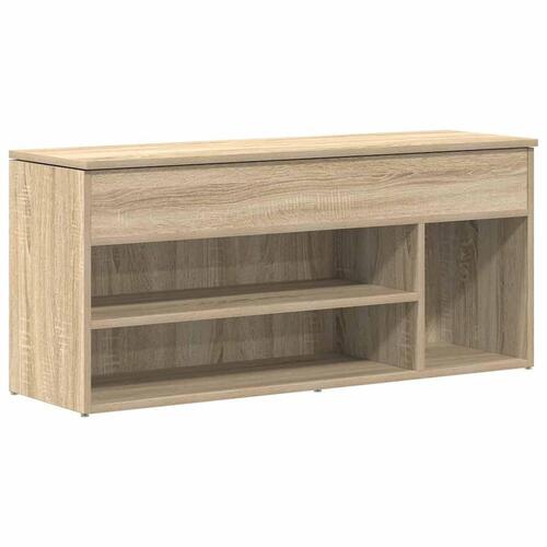 Skobænk 102x30,5x45 cm konstrueret træ sonoma-eg