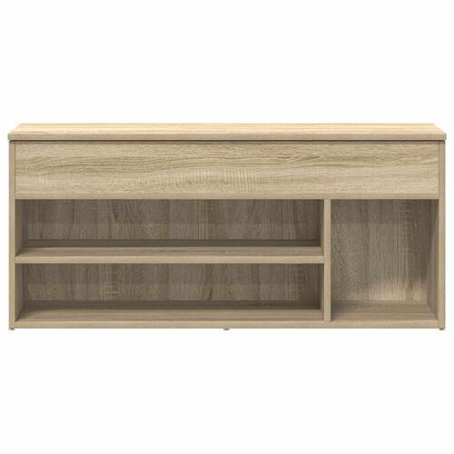 Skobænk 102x30,5x45 cm konstrueret træ sonoma-eg