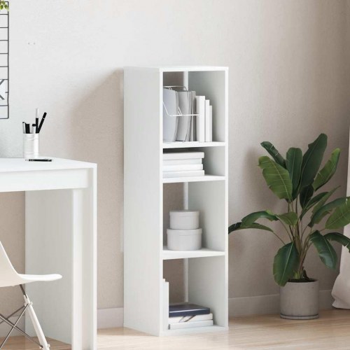 Bogreol 34 x 31 x 112 cm - hvid