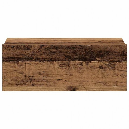 Svævende natborde - 2 stk. 40×32×15 cm i konstrueret træ, antikt træ