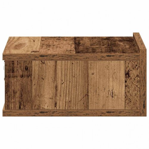 Svævende natborde - 2 stk. 40×32×15 cm i konstrueret træ, antikt træ