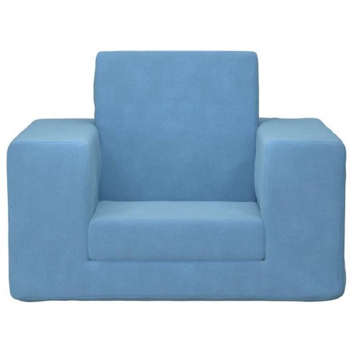 Sofaseng til børn i blødt plys blå