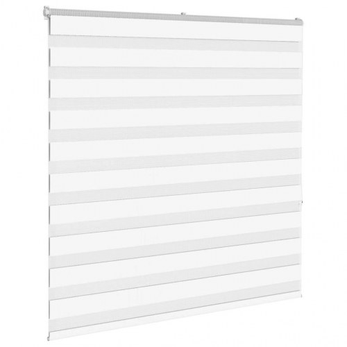 Zebragardin - hvid 145×150 cm, stofbredde 140,9 cm, polyester