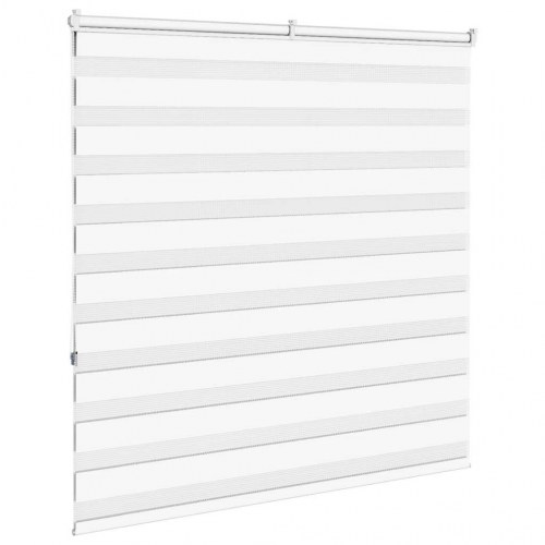 Zebragardin - hvid 145×150 cm, stofbredde 140,9 cm, polyester