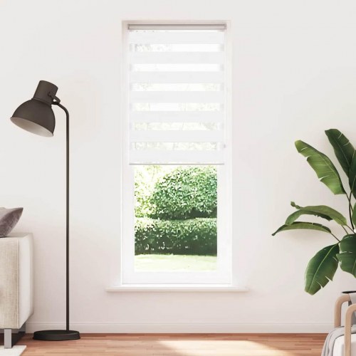 Zebragardin - hvid 90×200 cm, stofbredde 85,9 cm, polyester