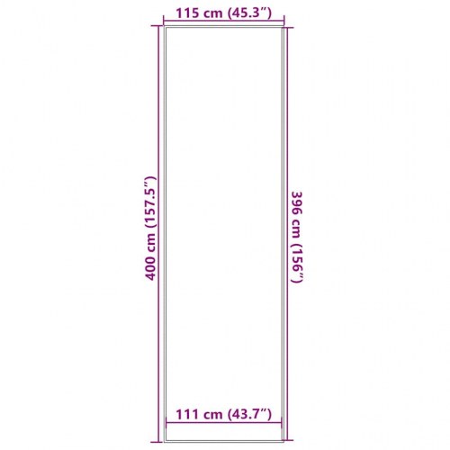 Dørmåtte antracit 115 × 400 cm - stor skridsikker indgangsmåtte