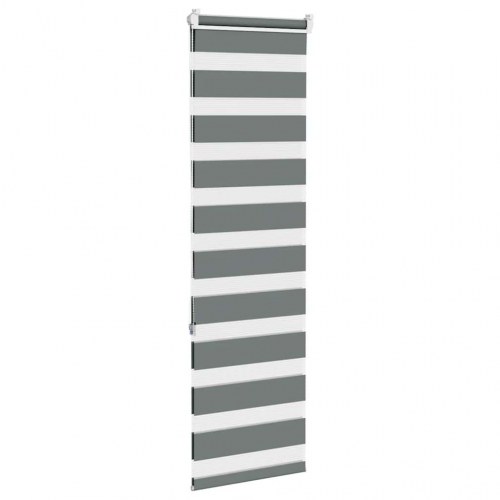 Zebragardin mørkegrå 45×150 cm - stofbredde 40,9 cm, polyester