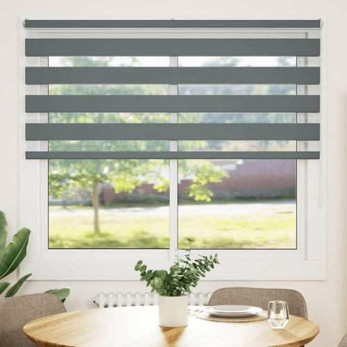 Zebragardin mørkegrå 160×150 cm - stofbredde 155,9 cm, polyester