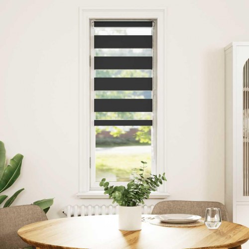 Zebragardin - sort 40×100 cm, stofbredde 35,9 cm, polyester