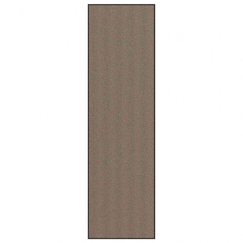 Dørmåtte brun 115 × 400 cm - stor skridsikker indgangsmåtte i PP/PVC