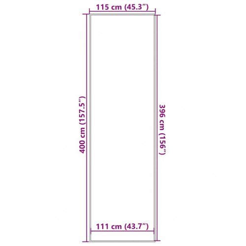 Dørmåtte brun 115 × 400 cm - stor skridsikker indgangsmåtte i PP/PVC