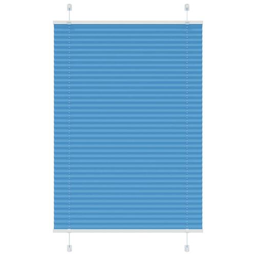 Plisségardin Blå 95x150 cm Stofbredde 94,4 cm Polyester