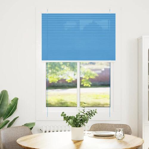 Plisségardin Blå 95x150 cm Stofbredde 94,4 cm Polyester