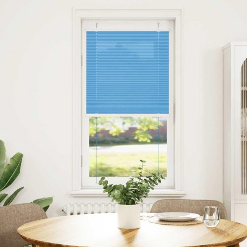 Plisségardin - blå 65×150 cm, stofbredde 64,4 cm, polyester