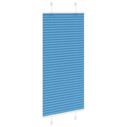 Plisségardin - blå 65×150 cm, stofbredde 64,4 cm, polyester