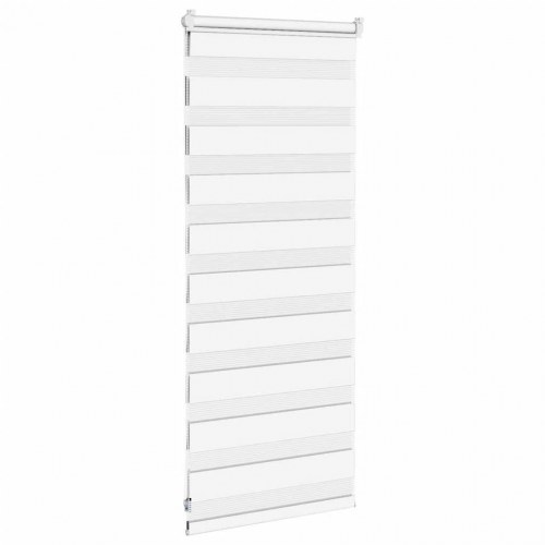 Zebragardin - hvid 60×100 cm, stofbredde 55,9 cm, polyester