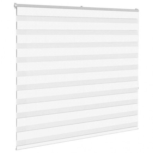 Zebragardin - hvid 165×150 cm, stofbredde 160,9 cm, polyester