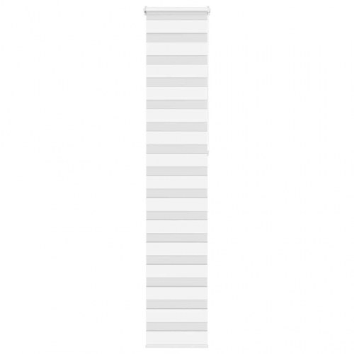 Zebragardin - hvid 45×230 cm, stofbredde 40,9 cm, polyester