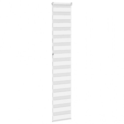 Zebragardin - hvid 45×230 cm, stofbredde 40,9 cm, polyester