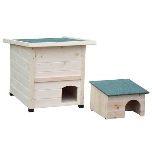 @pet pindsvinehus XL 53x65x52cm træ hvid