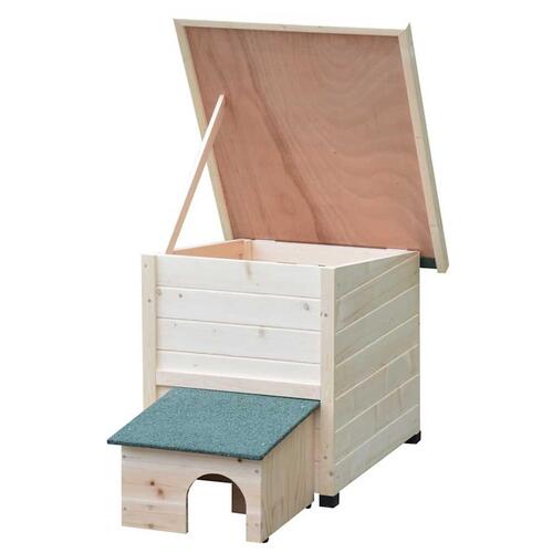 @pet pindsvinehus XL 53x65x52cm træ hvid