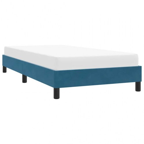 Sengeramme i fløjl - 100x210 cm, mørkeblå