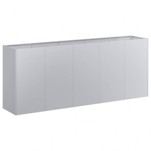 Plantekasse højbed 200×40×80 cm i galvaniseret stål - grå