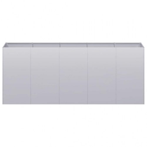 Plantekasse højbed 200×40×80 cm i galvaniseret stål - grå