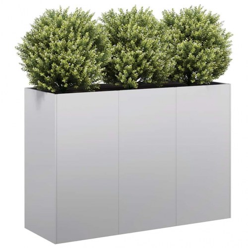 Plantekasse 120 × 40 × 80 cm i galvaniseret stål - højbed til have og terrasse