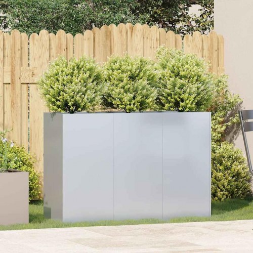 Plantekasse 120 × 40 × 80 cm i galvaniseret stål - højbed til have og terrasse