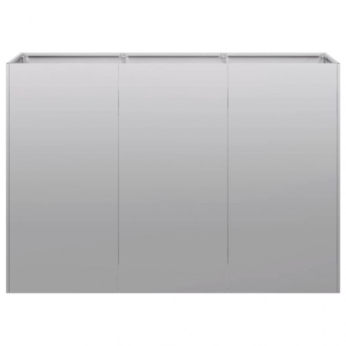 Plantekasse 120 × 40 × 80 cm i galvaniseret stål - højbed til have og terrasse