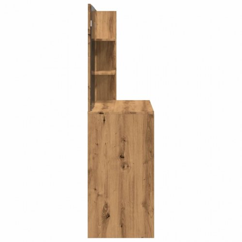 Makeupbord med spejl 74,5×40×141 cm - kunsteg