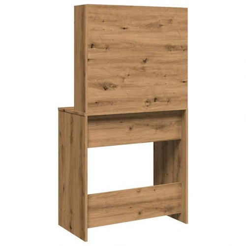 Makeupbord med spejl 74,5×40×141 cm - kunsteg
