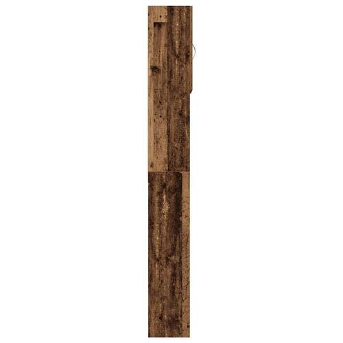 Vaskemaskineskab 64x24x190 cm konstrueret træ gammelt træ-look